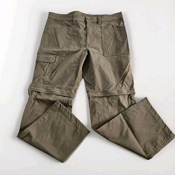 Eddie Bauer Convertible Pants Men 34x30/29 Beige Pockets Stretch Outdoor Hiking - Picture 7 of 16